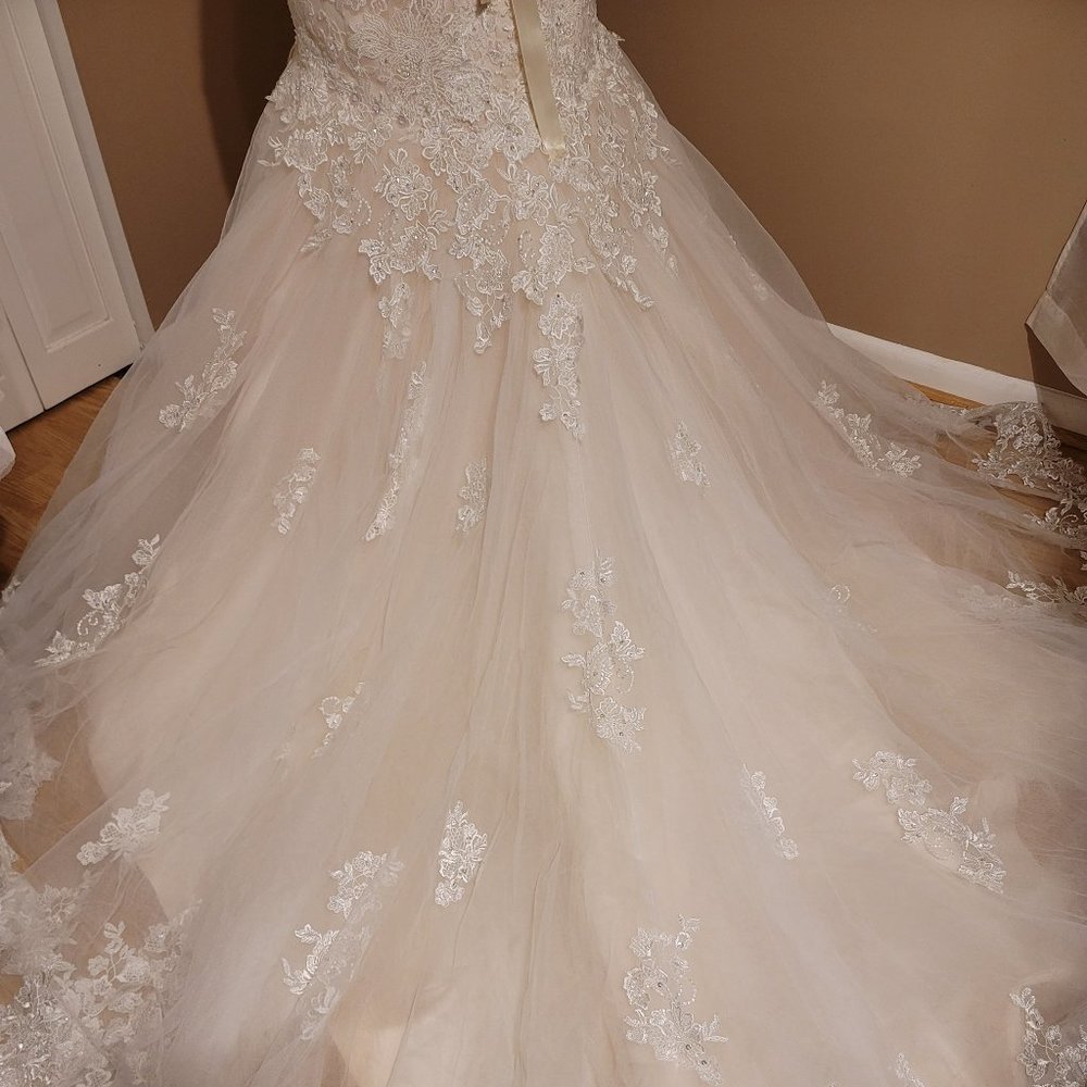 Wedding Dress Size 14 Pink Champagne - Picture 7 of 16